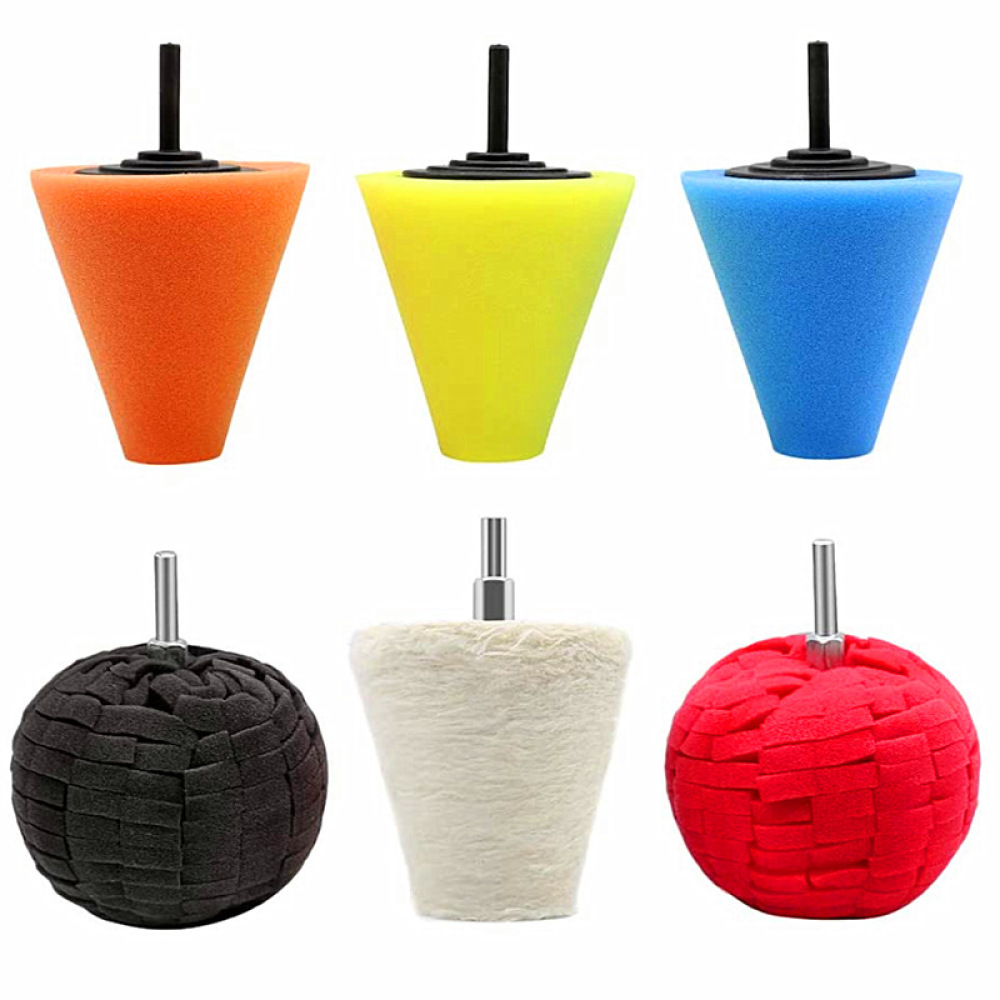 Polish Pad Set Buffer - Car Buffing Tool Sponge Cone Polishing